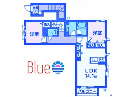 LA CASA DE MAYA(2LDK/2階)の間取り写真