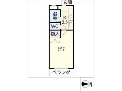 ダイヤモンドコート(1K/3階)の間取り写真