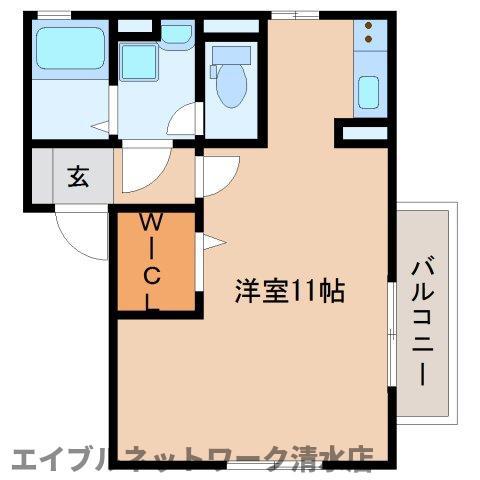 コンフォールII(ワンルーム/2階)の間取り写真