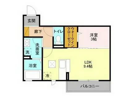 ダイシエル(1LDK/3階)の間取り写真
