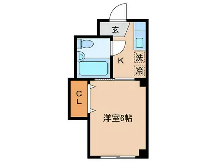 池尻エイト(1K/2階)の間取り写真