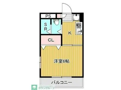 シャルマンYM(1K/1階)の間取り写真