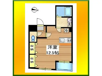 グレイスフルコート(ワンルーム/3階)の間取り写真