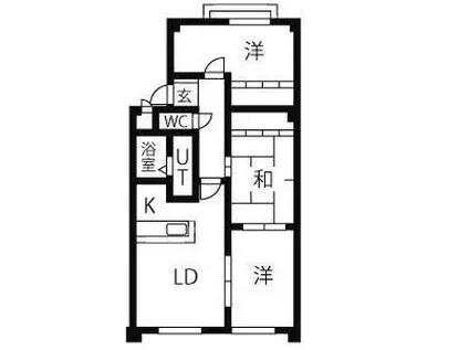 サウンズヒル(3LDK/1階)の間取り写真
