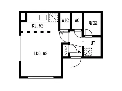 シュナクランツ(1K/4階)の間取り写真