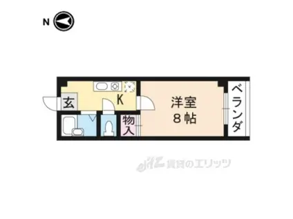 メゾン・ピサンリ(1K/1階)の間取り写真