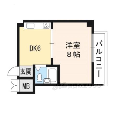 メゾン桃山(1DK/2階)の間取り写真
