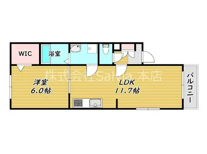 グラン&8231シャリオ(1LDK/3階)の間取り写真