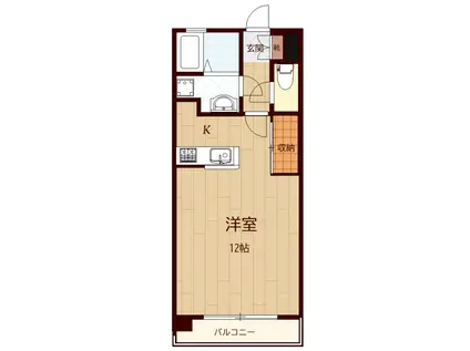 レナジア陽東A(ワンルーム/4階)の間取り写真