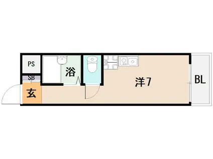 ウィンライフ近大前(ワンルーム/6階)の間取り写真