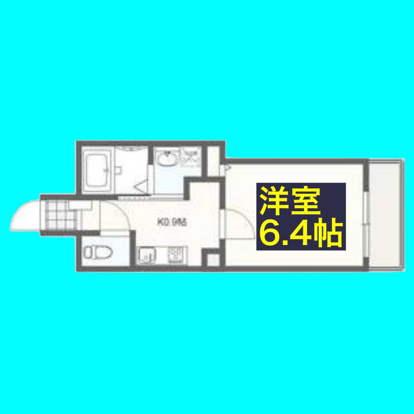 ラコルタブローン(1K/3階)の間取り写真
