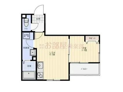 シエレトワール(1LDK/1階)の間取り写真