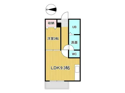 クラウド鳥羽見(1LDK/2階)の間取り写真