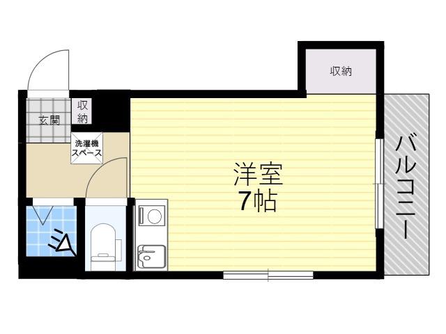 リベラル宮之阪(ワンルーム/2階)の間取り写真