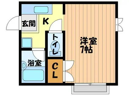 OTTY(1K/2階)の間取り写真