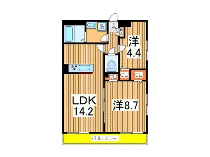 リブリ・OGW流山(1SLDK/3階)の間取り写真
