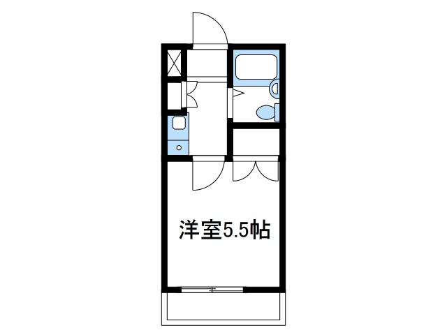 ギャラリーさがみ野(ワンルーム/2階)の間取り写真