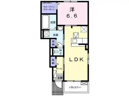 コリン ボヌールA(1LDK/1階)の間取り写真