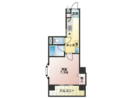 パラティーノ日吉(1K/3階)の間取り写真