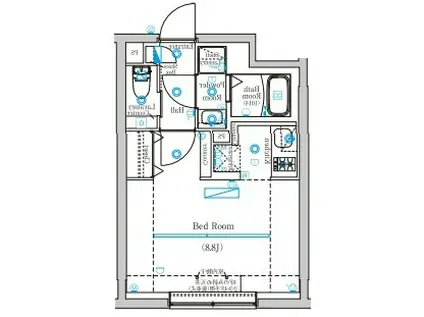 MIND KAMATA(1K/1階)の間取り写真