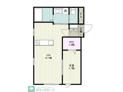 ベル・ルネ(1LDK/2階)の間取り写真