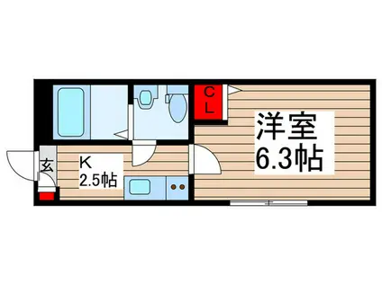 KEIAI RESIDENCE 清瀬III(1K/2階)の間取り写真