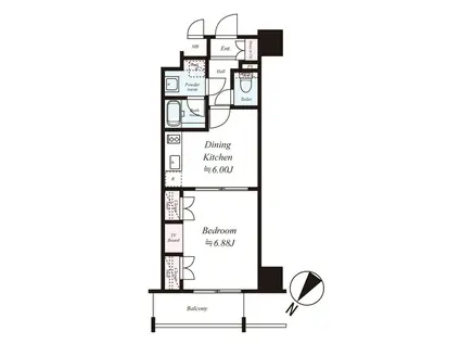 SPATIE-ELLE SHINYOKOHAMA(1DK/7階)の間取り写真