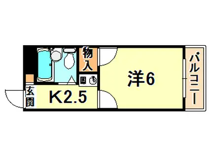 プチハウス天神町(1K/3階)の間取り写真