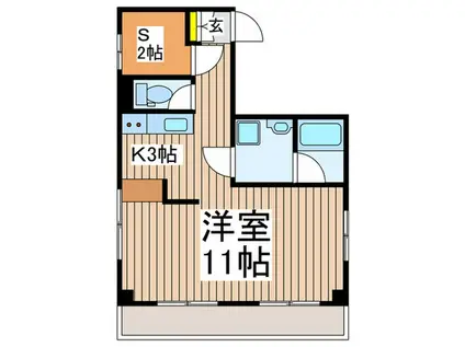 GMGマンション(1SK/3階)の間取り写真