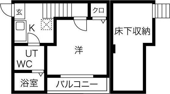 カーサ アージョ(1K/1階)の間取り写真