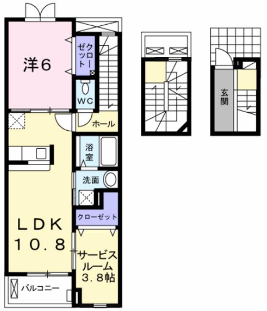 ブレス ベル(1SLDK/3階)の間取り写真