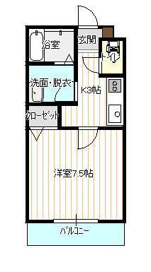 壱里山レジデンス(1K/1階)の間取り写真