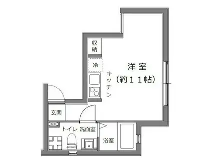 THE CON-RUST OOIMACHI(ワンルーム/1階)の間取り写真