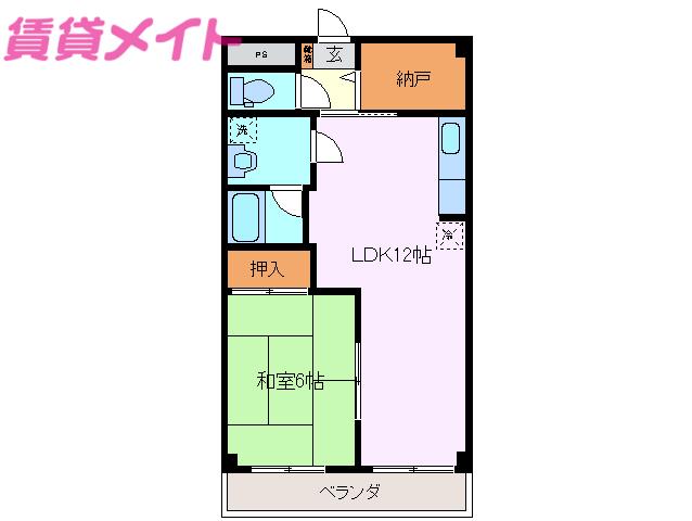 メゾン志氏野(1SLDK/1階)の間取り写真