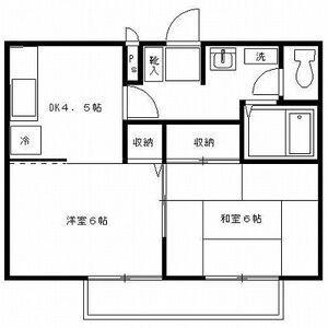 サンガーデンイママン C(2DK/1階)の間取り写真