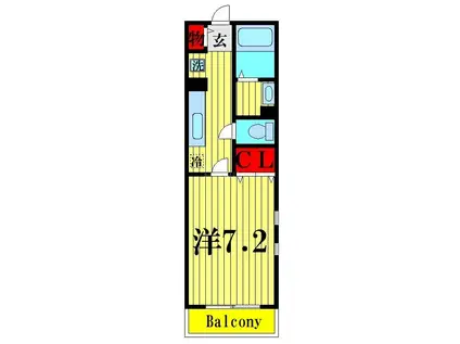 カーサ プラシード(1K/1階)の間取り写真