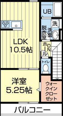 武蔵ヶ丘エステラブル(1LDK/2階)の間取り写真