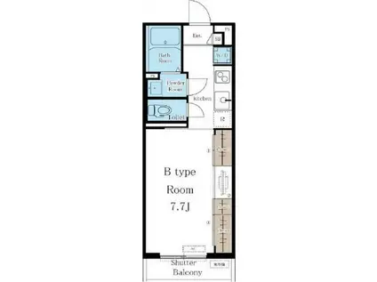 リブリ・ラウレア小幡(1K/1階)の間取り写真