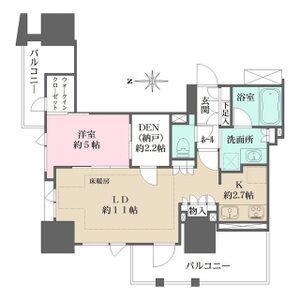 プラウドタワー名駅(1SLDK/15階)の間取り写真