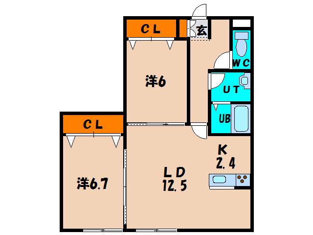 NEXTIII(2LDK/3階)の間取り写真
