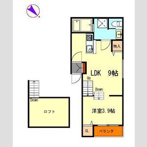 PHILOSOPHY(1LDK/1階)の間取り写真