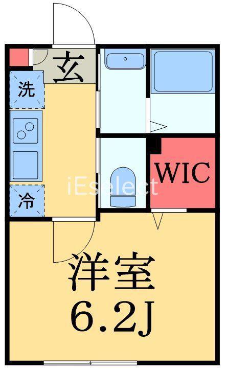 エキニア検見川(1K/2階)の間取り写真