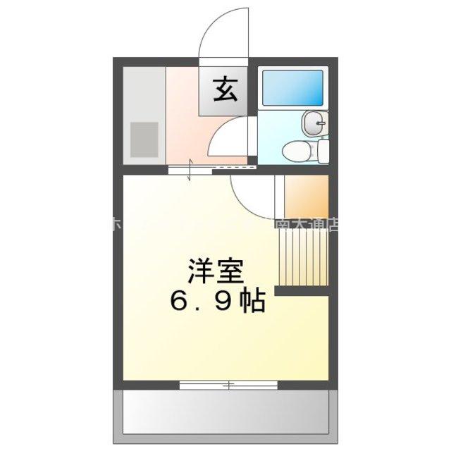 エスパシオ(1K/2階)の間取り写真