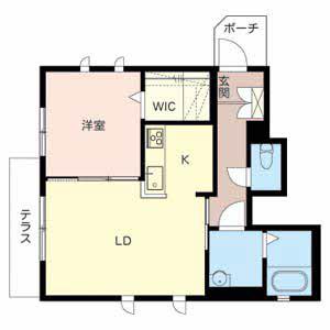 シャーメゾン城西(1LDK/1階)の間取り写真