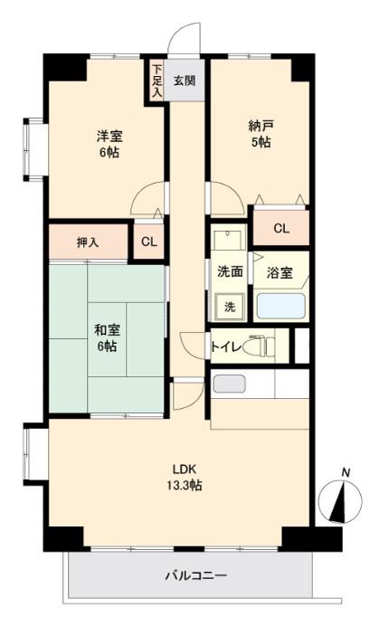 アージュリブレ東四つ木(2SLDK/2階)の間取り写真