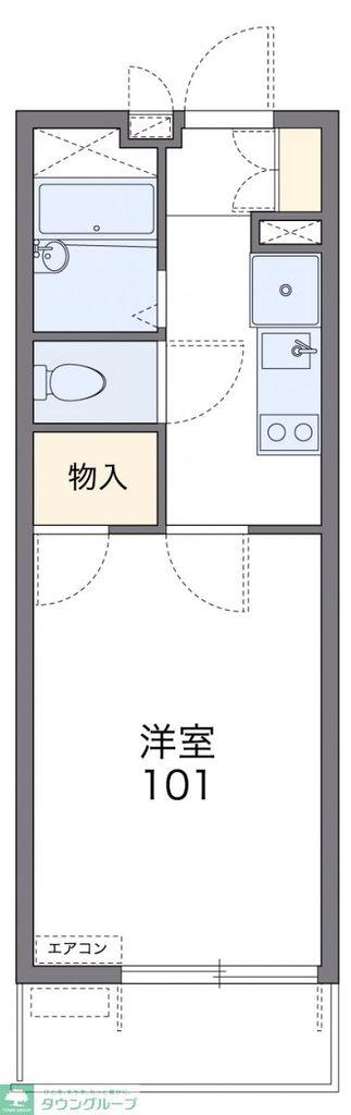 レオパレスアドバンストライフ(1K/2階)の間取り写真