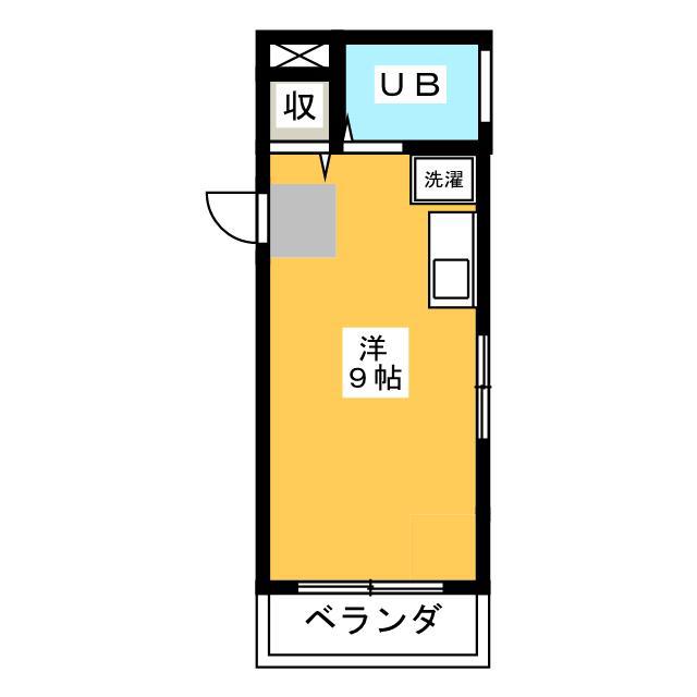 コンフォート東町I(ワンルーム/2階)の間取り写真