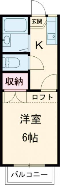 プチメゾンYOKO(1K/2階)の間取り写真