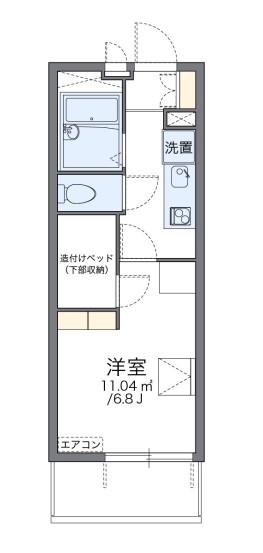 レオパレスSUSANO(1K/4階)の間取り写真