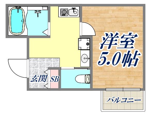 LEFIELD002(1K/4階)の間取り写真